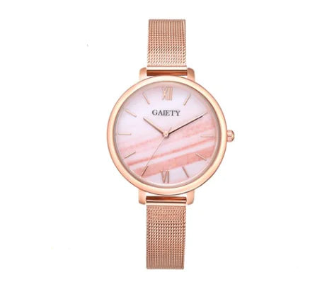 Gaiety Luxury Women's Watch and Bracelet Set