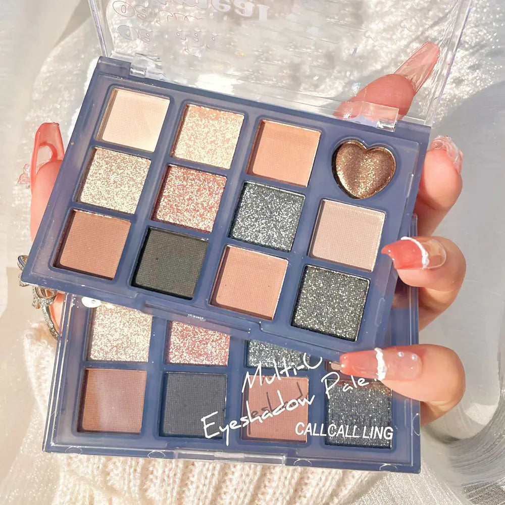12-Color Matte and Shiny Eyeshadow Palette
