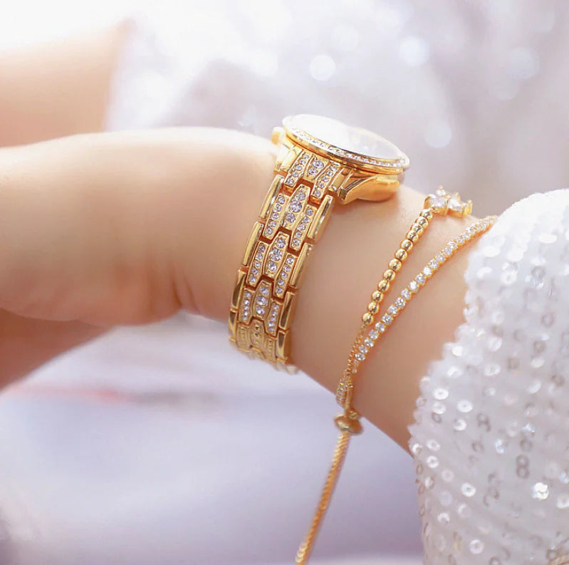 Luxury Custom Full Diamond Women's Quartz Watch