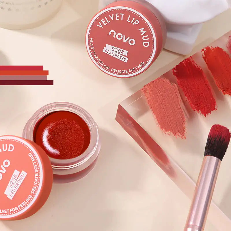 Lip Mud Jar Jelly Color Makeup Velvet Non-Stick Cup