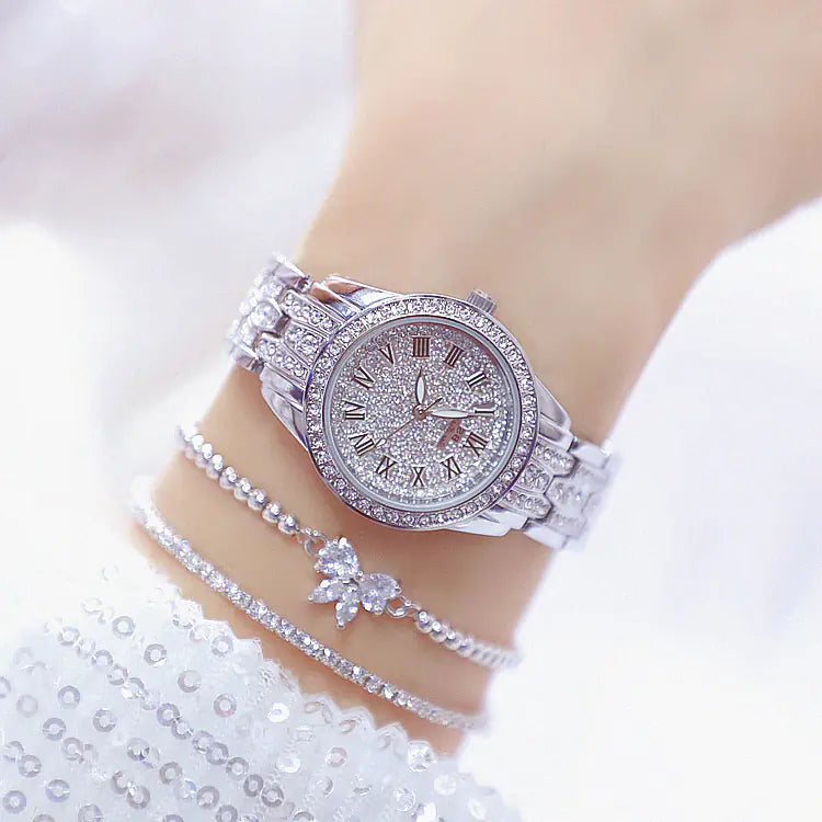 Luxury Custom Full Diamond Women's Quartz Watch